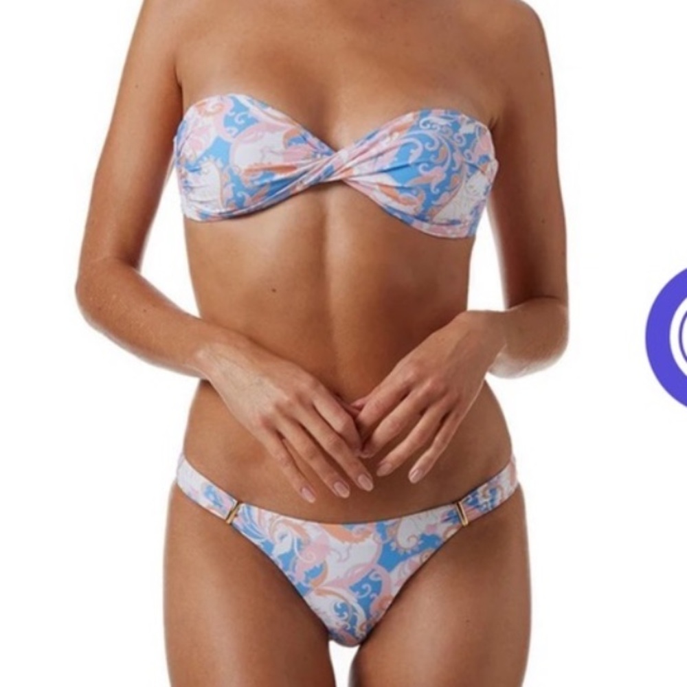 NWT Melissa Odabash Martinique Baroque Blush Bikini Size 46 US 10